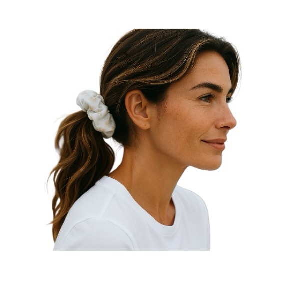 Time And Tru Ivory Ponytail Tie Scrunchie - Picture 7 of 12